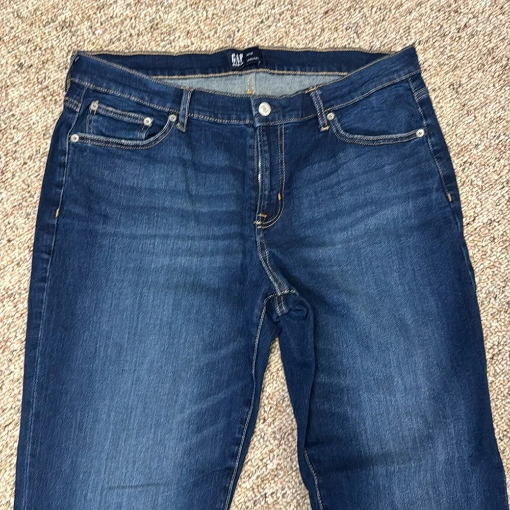 Gap Denim Girlfriend dark blue straight leg jeans - Picture 2 of 5